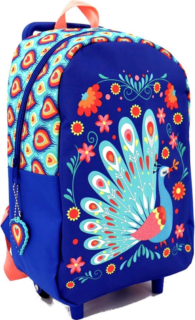 Peacock PAUW Trolley Rugtas Vakantie Tripjes School Tas 3-6 Jaar