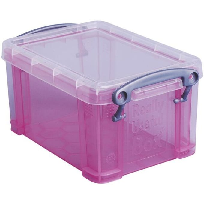 Really Useful Box 0 | 7 liter | transparant roze