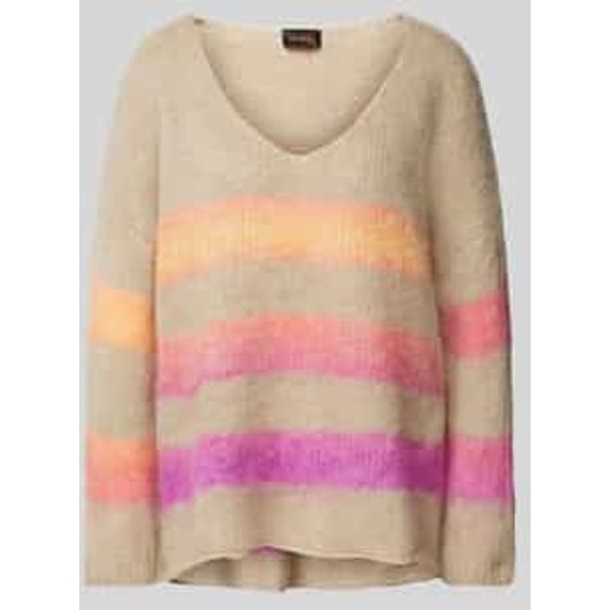 Gebreide pullover van wolmix met extra brede schouders