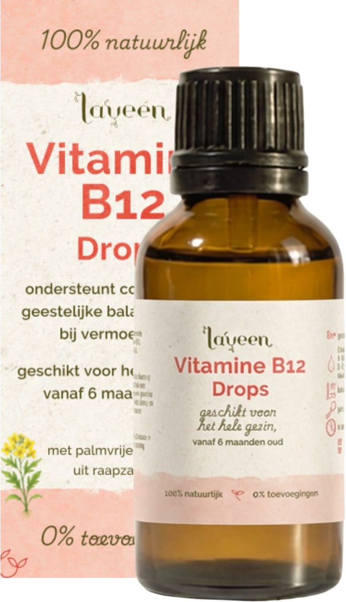 Laveen B12 Drops - 30ml - Suikervrij - Vegan - 100% natuurlijk