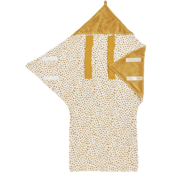 Meyco Baby Cheetah wikkeldeken - fleece - honey gold