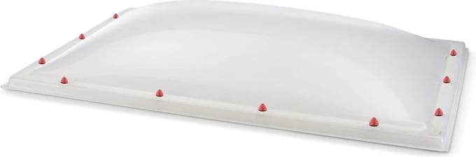 Skylux polycarbonaat lichtkoepel 6-wandig - opaal 1000 x 2000 mm