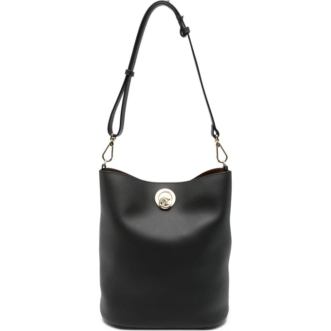 Coccinelle Nikla - Schoudertas 29 cm (zwart/cognac)