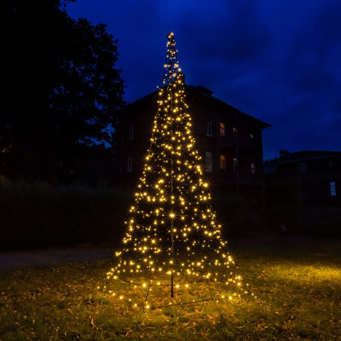 Galaxy LED Kerstboom - Vlaggenmast Verlichting - Inclusief Mast - 2 Meter - Warm wit - 300 LED