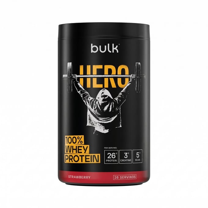 Bulk Hero 100% Whey Protein (2275g) Strawberry - Eiwitten - Wei-eiwit Mix