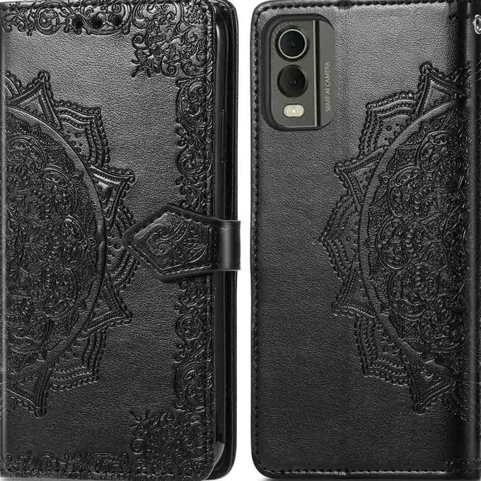 imoshion Hoesje - Geschikt voor Nokia C32 - Mandala Bookcase - Zwart