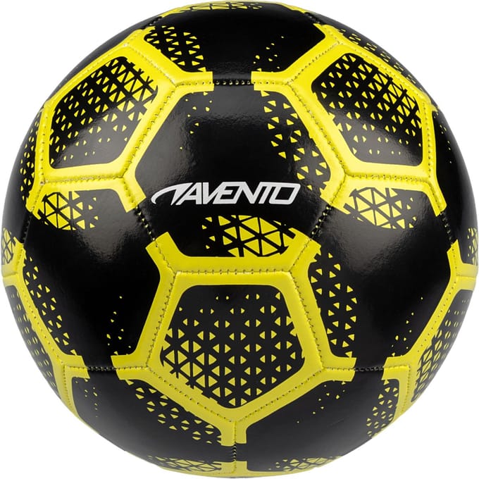 Avento Mini Voetbal - Power Strike - Zwart/Geel - Maat 3 - Ø ca. 19 cm