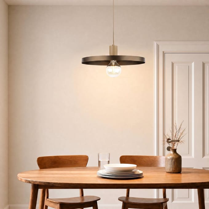 TK Lighting Hanglamp Sila, bruin/zandkleurig, metaal, Ø 45 cm, E27