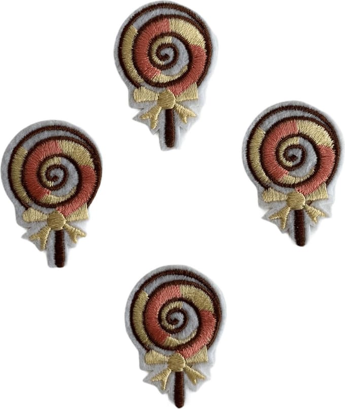 Lolly snoep strijk embleem - patch - patches - stof & strijk applicatie