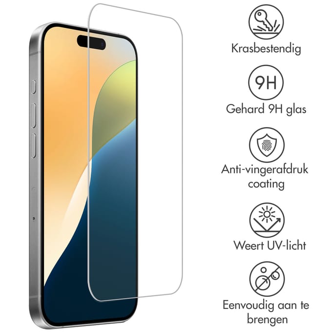 Accezz Screen Protector - Geschikt voor Apple iPhone 18 Pro / 17 Pro / 17 / 16 Pro - 2 Pack Glass Screenprotector