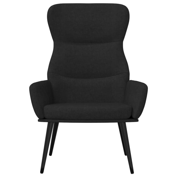vidaXL - Relaxstoel - stof - zwart