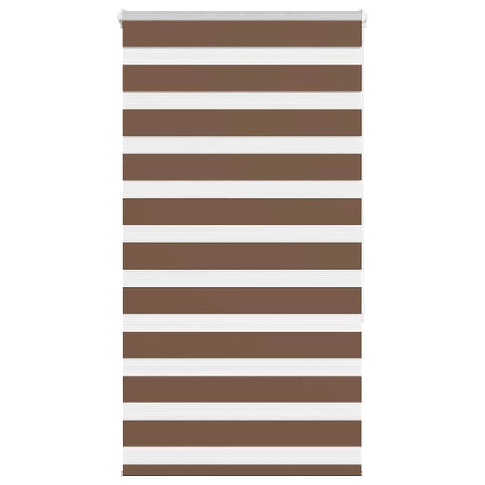 vidaXL - Zebra - rolgordijn - 90x150 - cm - stofbreedte - 85,9 - cm - polyester - bruin