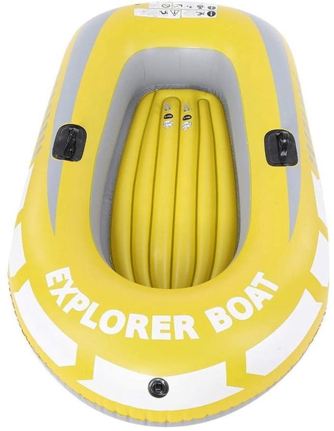 Allecto - Inflatable Boat - 2 Persoons Kajak - Duurzaam Pvc - Geel