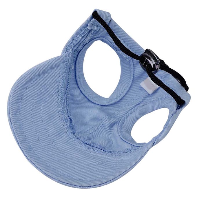 Huisdier Hond Kat Baseball Outdoor Pet Zonnekap Verstelbaar Streep Zomer Reis Sport Hoed (Blauwe M) S gray