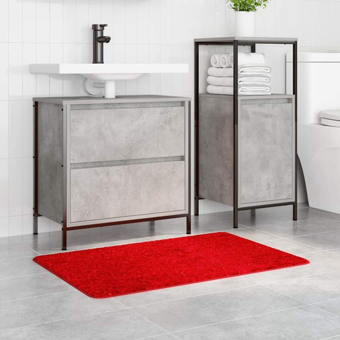 vidaXL - Antislip - Badmat - Rood - 60 - x - 90 - cm - PP