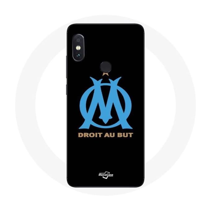 Coque - Olympique de Marseille - Xiaomi Redmi Note 5 Pro - Logo - Noir - Souple noir