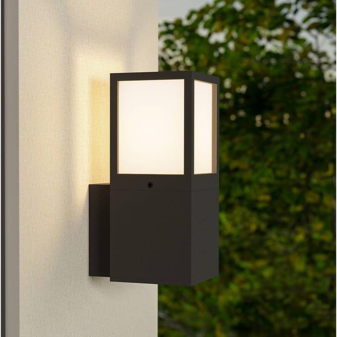 Deko-Light Buitenwandlamp Facado 2 Square, aluminium, donkergrijs, E27
