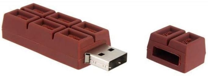 Chocolade usb stick 8GB - A graden klasse chip - 1 jaar garantie