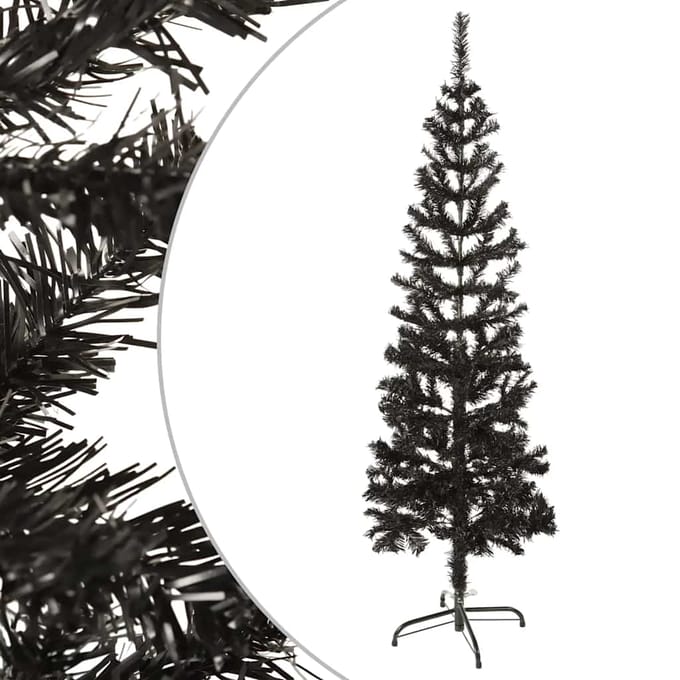 vidaXL - Kerstboom - smal - 150 - cm - zwart