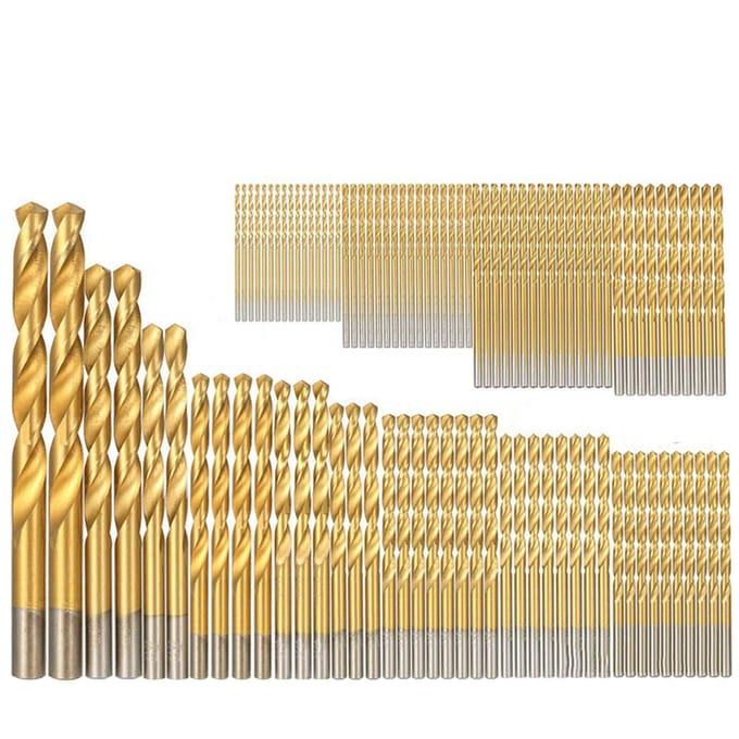 99-delige borenset 1/16 ''-3/8'' High-speed staal titanium multi-bits metalen gereedschappen 99Pcs