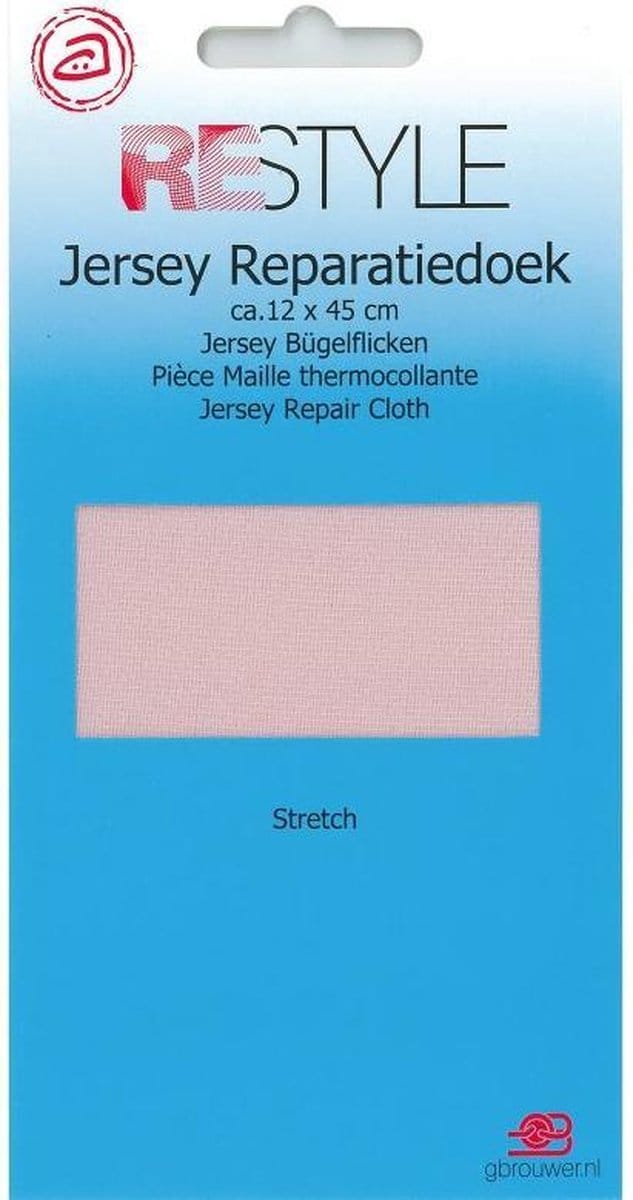 Reparatiedoek Strijkbaar - Licht Roze - 12 x 45 cm