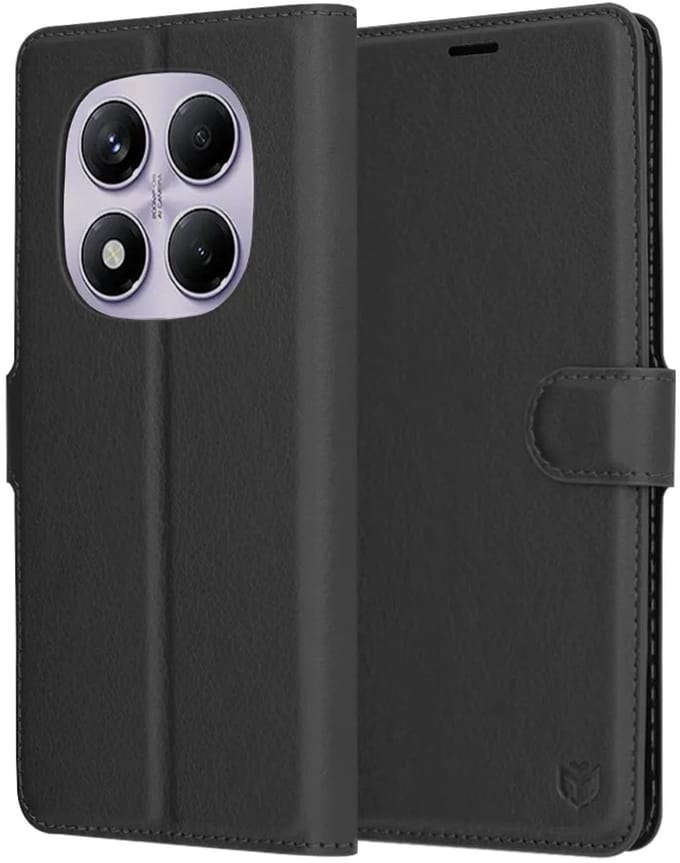 Hoesje geschikt voor Xiaomi Redmi Note 14 Pro 4G - Techsuit Leather Folio Book Wallet Case - Zwart