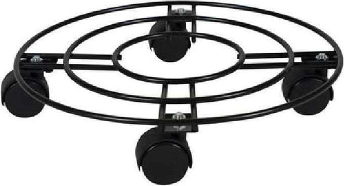 Bloempot trolley zwart D26 H6 - 50 kg
