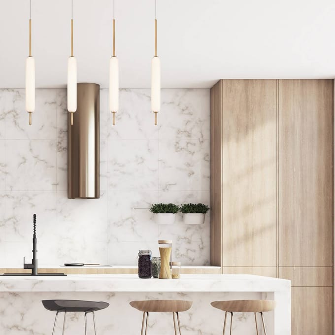 Quintiesse LED hanglamp CUMBERLAND, goud, Ø 13 cm, metaal/glas