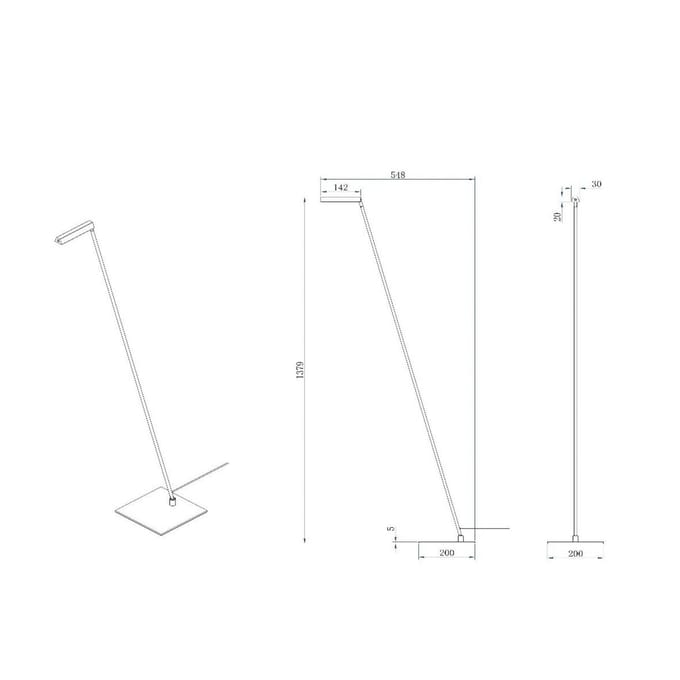 Lucide LAVALE - Leeslamp - LED Dimbaar - 1x3W 2700K - Wit