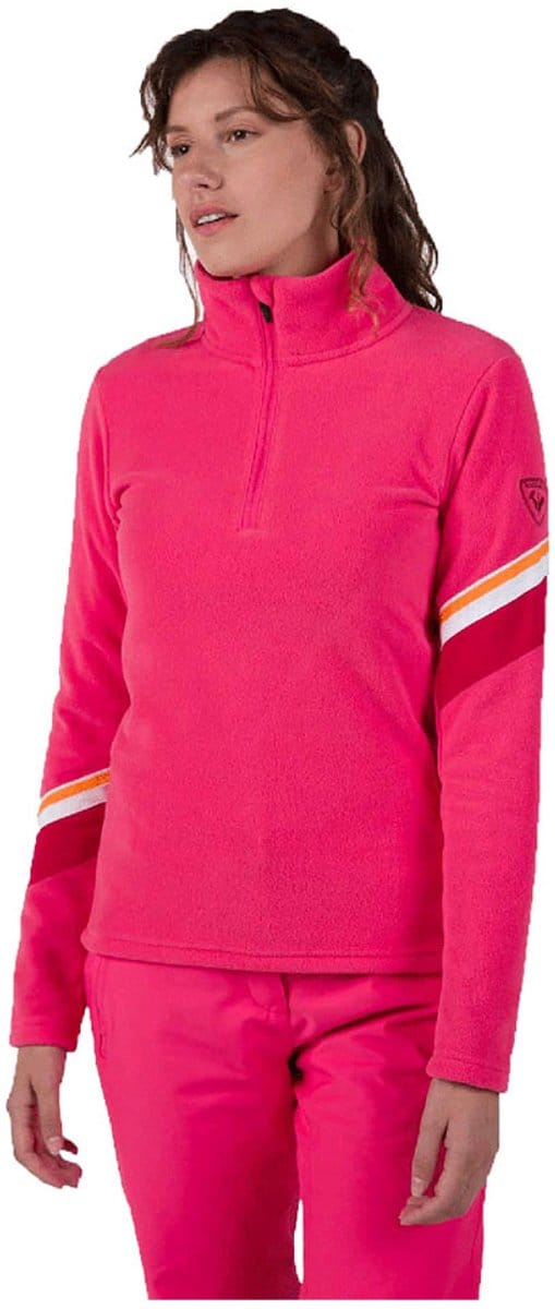 Rossignol Strawpile Fleece Met Halve Rits Roze M Vrouw