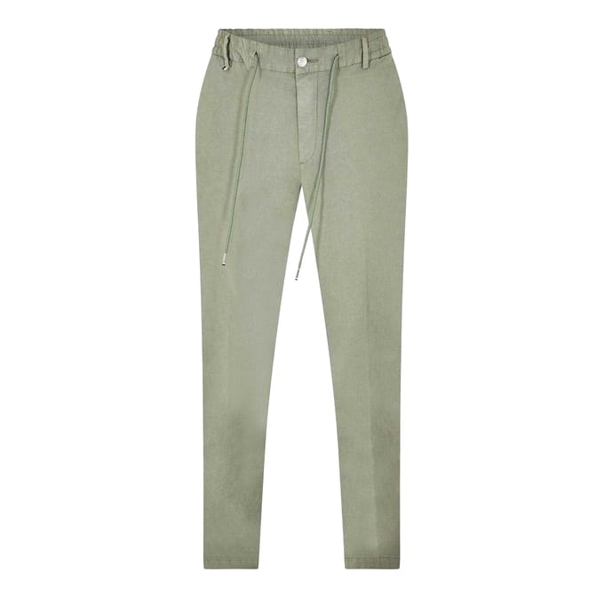 Boss Chino's voor heren met trekkoord in de taille (Groen)