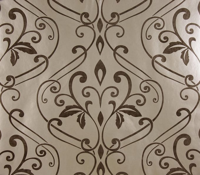 Dutch Wallcoverings Vliesbehang damast - goud/bruin