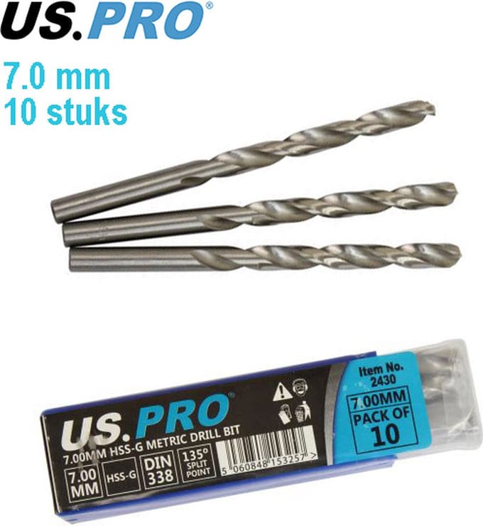 Metaal boren HSS-G 7.0 mm (10 stuks)