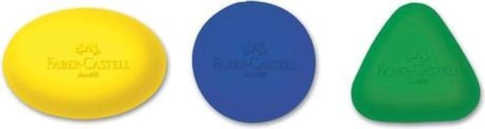 Faber Castell FC gum ovaal/gom driehoek op - blister