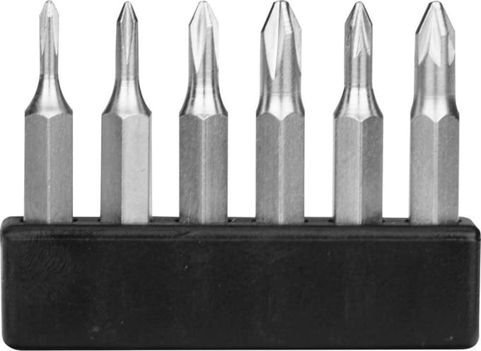 Donau Elektronik MBS61 Bitset 6-delig Kruiskop Phillips, Kruiskop Pozidriv