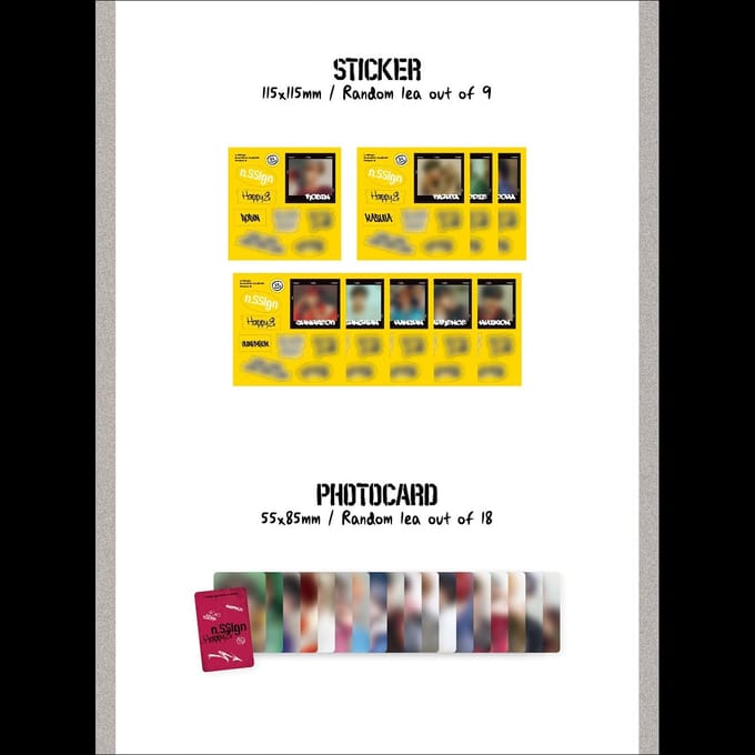 n.SSign 2e MINI-ALBUM 'Happy &' (Digipack ver.) Random 1EA yellow