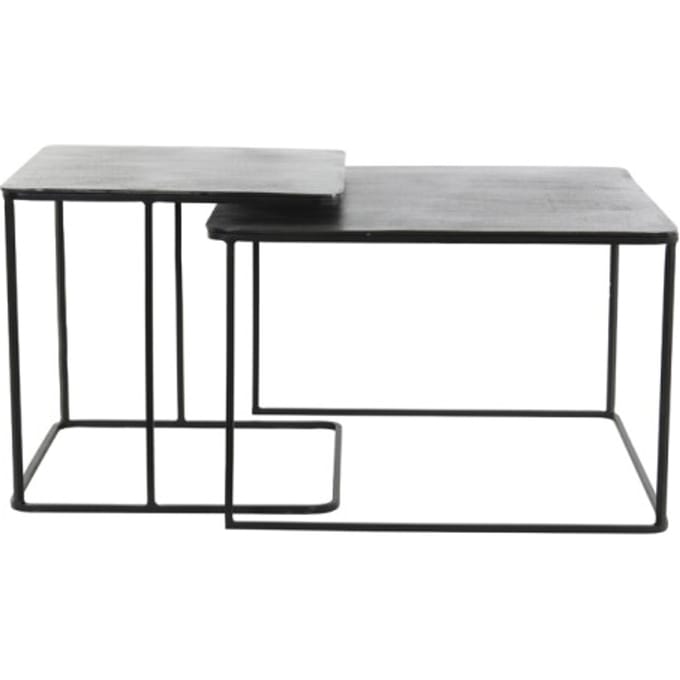 Light & Living bijzettafel lebu Ø62x41cm - set van 2