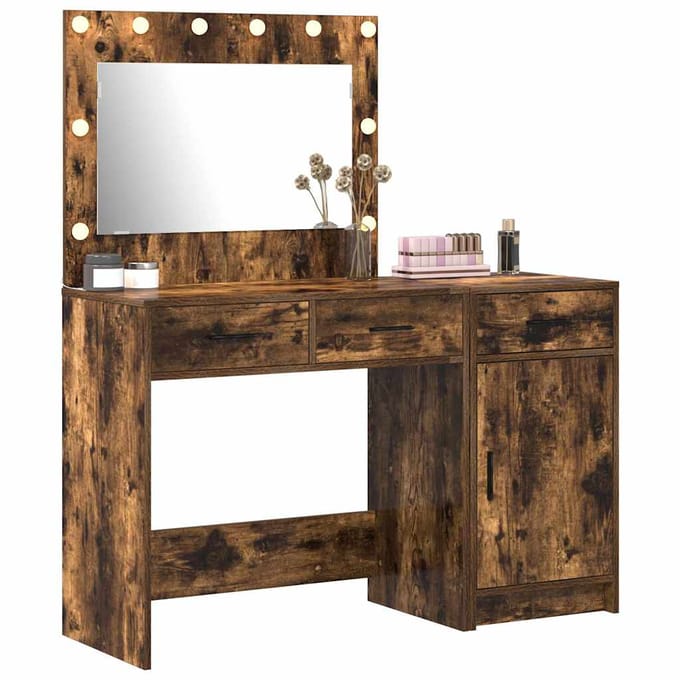vidaXL - Kaptafel - 2 - st - Bruin - 40 - x - 41 - x - 75 - cm - Bewerkt - hout
