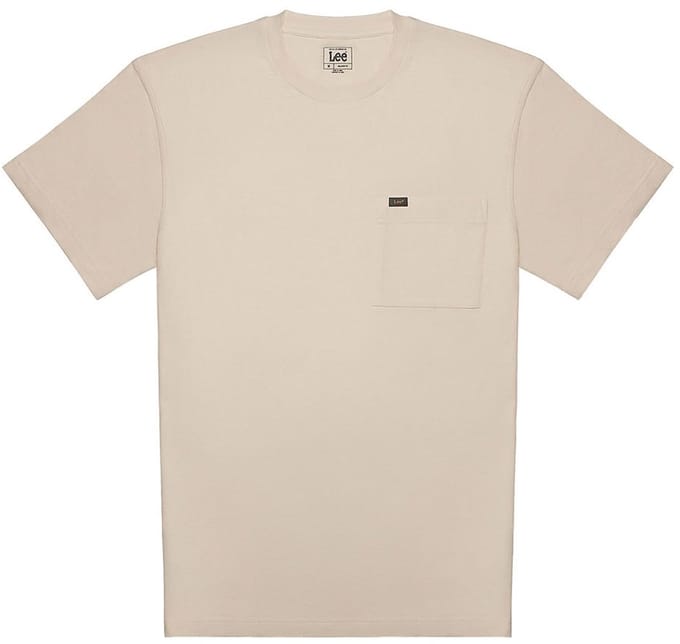 Lee Relaxed Pocket Tee Ecru Maat: M | Basic T-Shirts Outlet | Heren | Wit