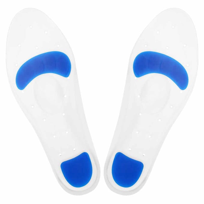 Siliconen Inlegzolen Schokabsorptie Hoge Elasticiteit Knipbaar Voetboogondersteuning Schoeninzetstuk Inlegzolen 37-38 Size blue