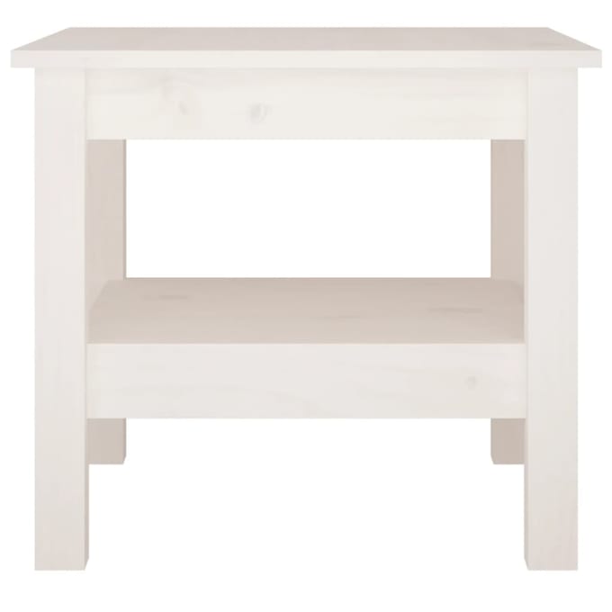vidaXL - Salontafel - Wit - 45x45x40 - cm - Massief - grenenhout