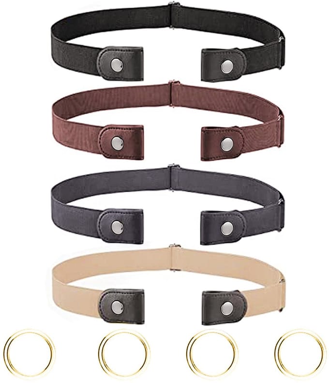 Onzichtbare elastische riem zonder gesp 4-pack
