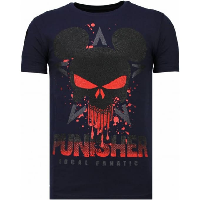 Local Fanatic Punisher mickey rhinestone t-shirt