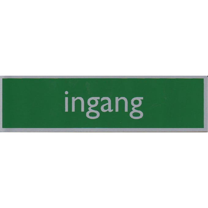 Deurbordje pictogram ingang 165x44mm