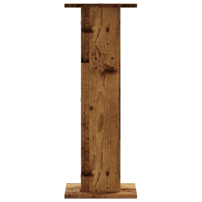 vidaXL - Speakerstandaards - 2 - st - 30x30x80 - cm - bewerkt - hout - oud - houtkleurig