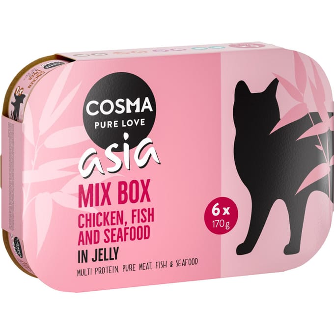 24x170g Cosma Asia in Jelly Kattenvoer - Diverse Smaken