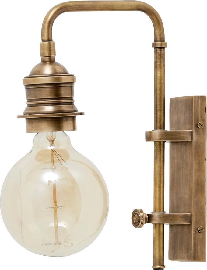 Wandlamp Bulb Nordal hout brons 30x8x23