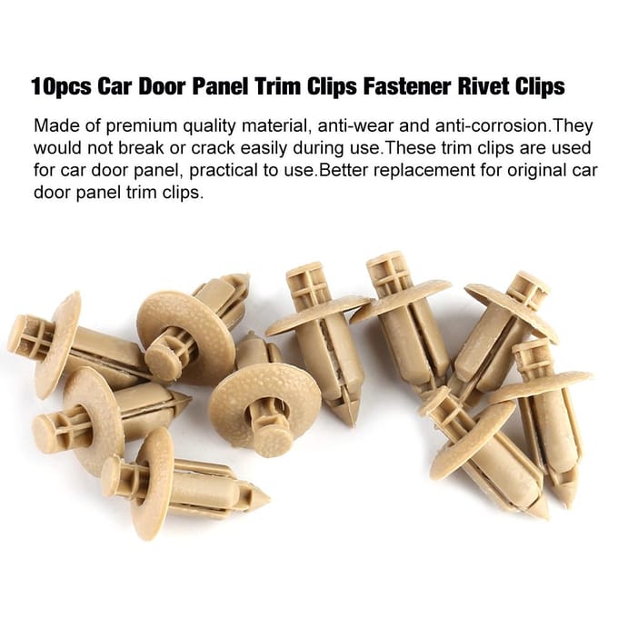 10 stuks Auto Deurpaneel Bekleding Clips Bevestigingsmiddel Klinknagel Clips beige