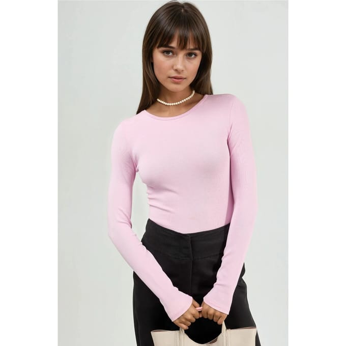 Langarmige Ronde Hals Blouse