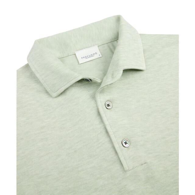 Poloshirt Profuomo groen gemeleerd